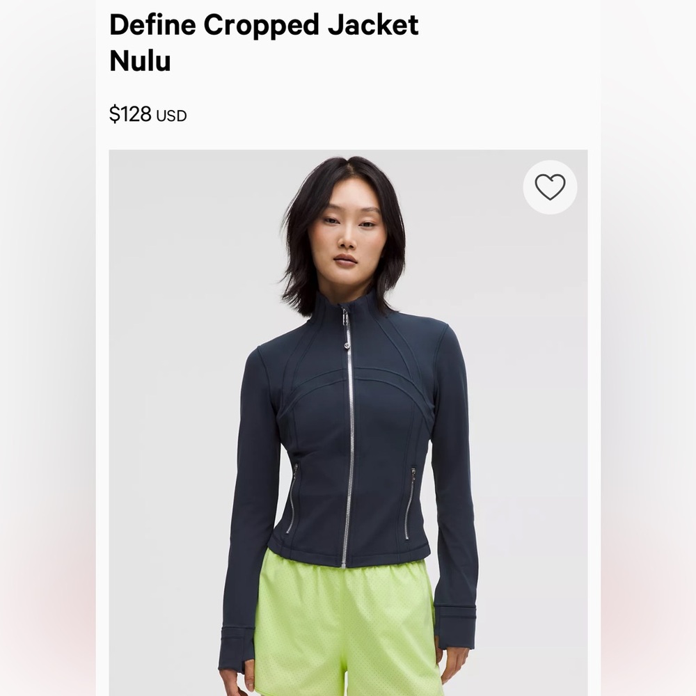 Lululemon Define Cropped Jacket *Nulu